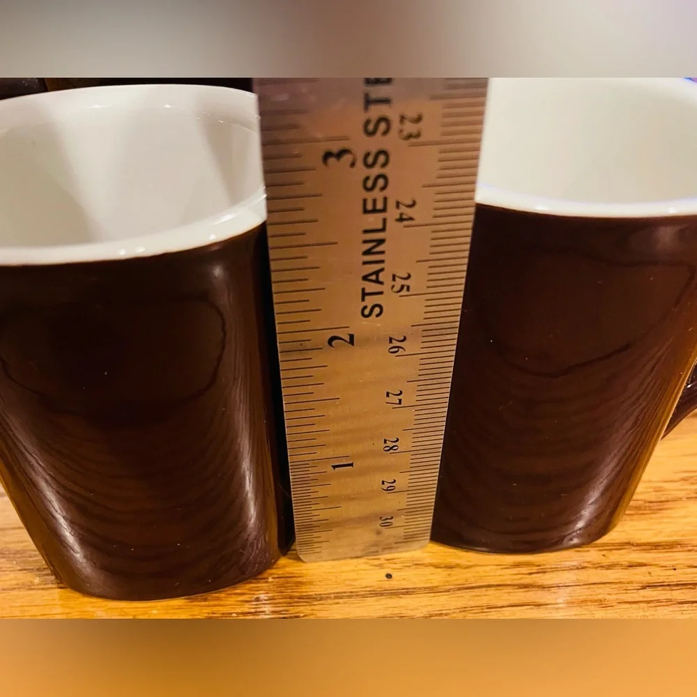 Crate & Barrel set of 4 Expresso/Demitasse Set, chocolate brown, 4 cups/2 ounce